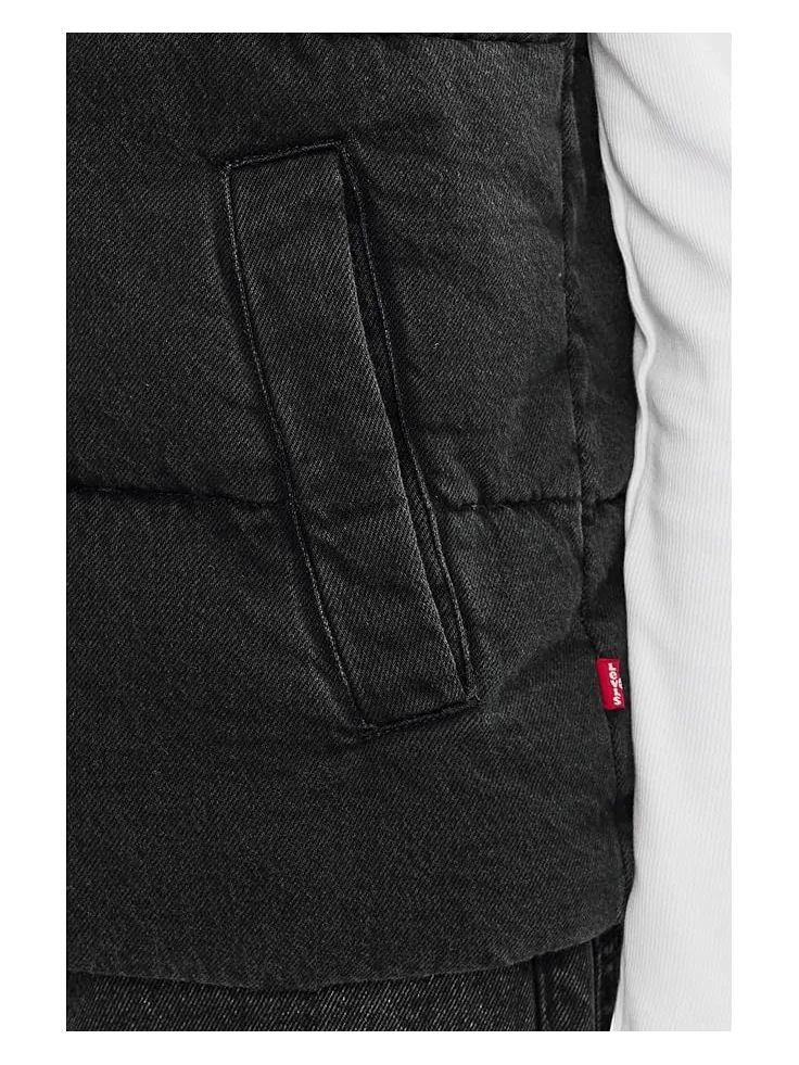 Женская джинсовая пуховик-жилет Levi's Denim Puffer — 5