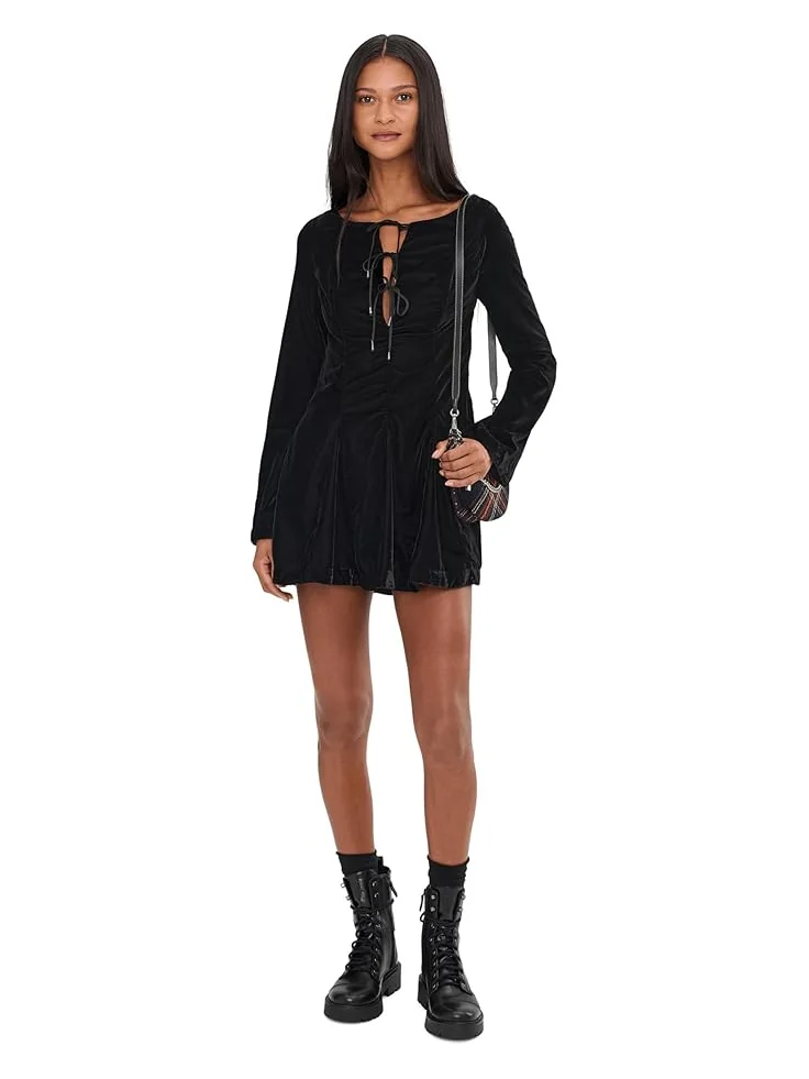 Женское мини-платье Free People Linney Velvet — 2