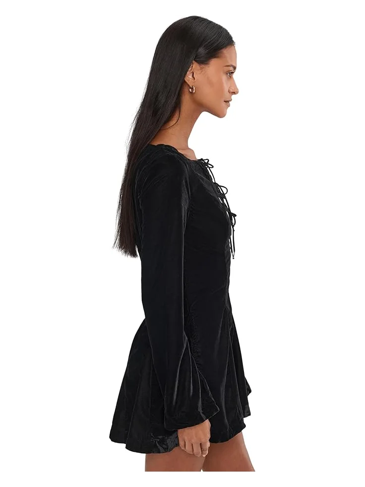 Женское мини-платье Free People Linney Velvet — 3