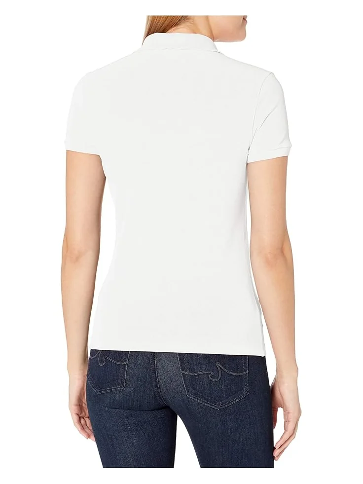 Женская поло Lacoste с коротким рукавом, Slim Fit, из стрейч-пике — 2