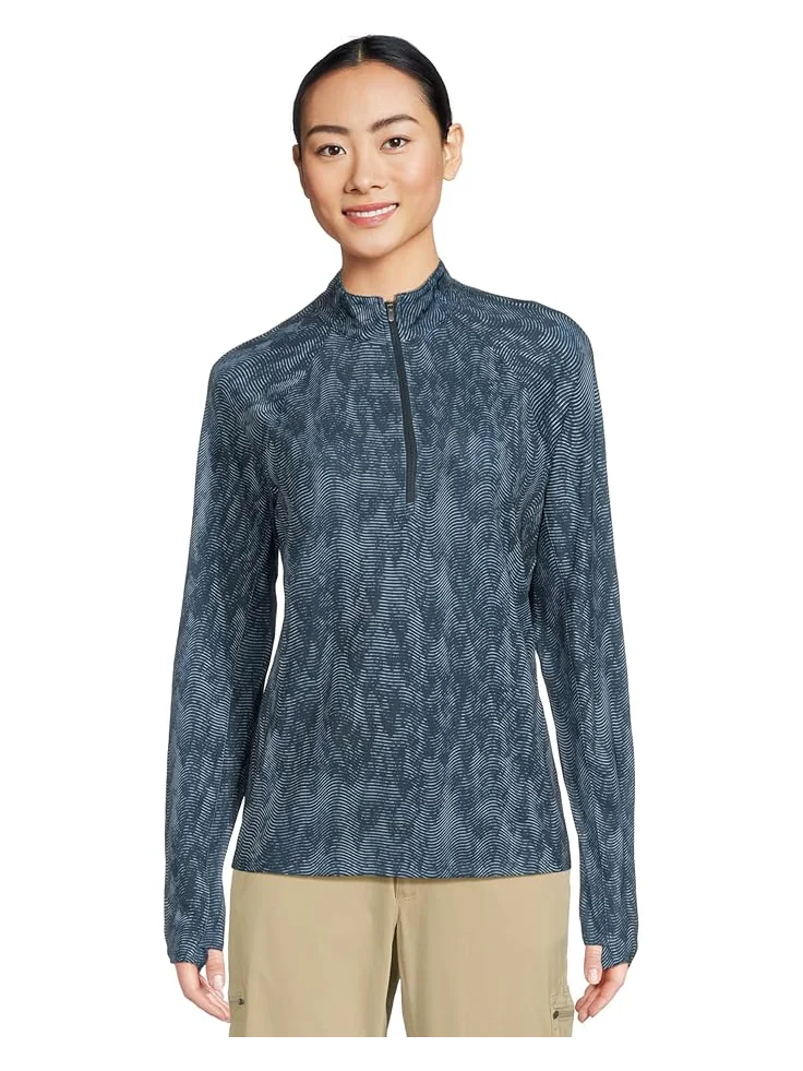 Женская толстовка L.L.Bean Access Trail Quarter Zip Print — 1