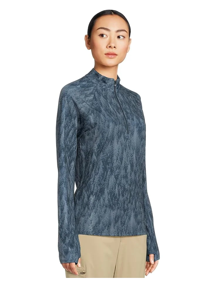 Женская толстовка L.L.Bean Access Trail Quarter Zip Print — 2