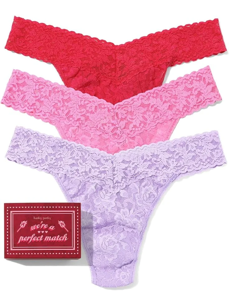 Женские трусы-стринги Hanky Panky Signature Lace Original Rise, 3 шт — 1