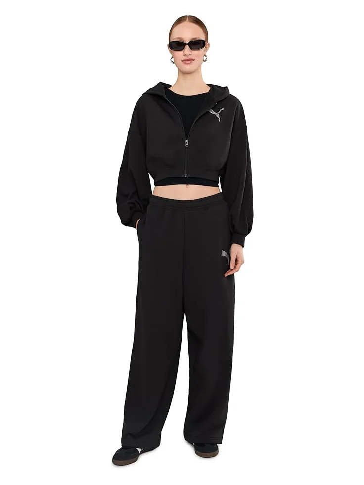 Женские брюки PUMA Essentials Graphics Leo Luxe Bedazzled Slouchy — 2