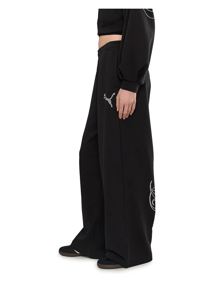 Женские брюки PUMA Essentials Graphics Leo Luxe Bedazzled Slouchy — 3