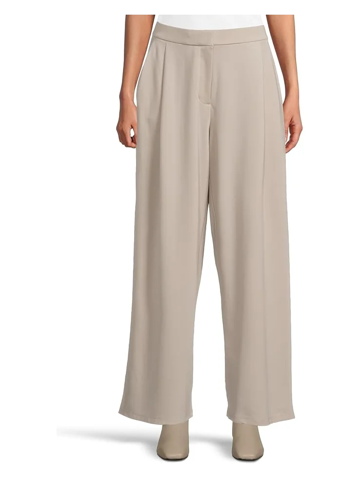 Женские брюки Eileen Fisher Lightweight Ponte Pleat Front — серый