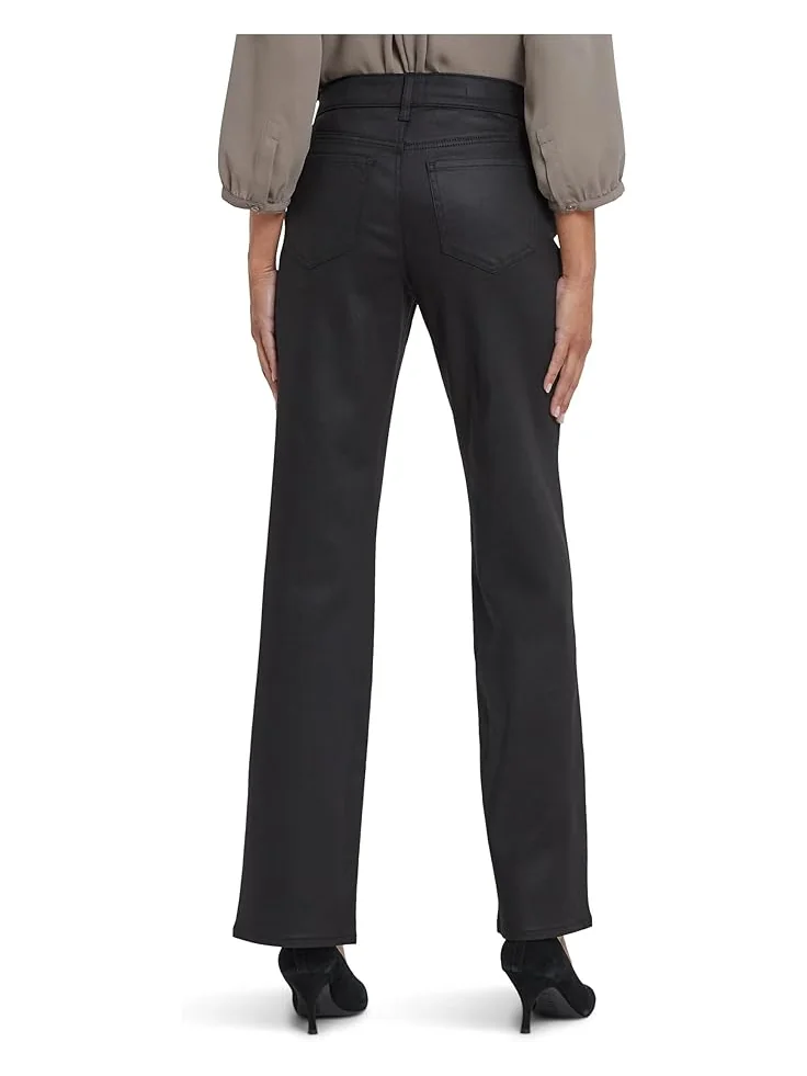 Женские джинсы NYDJ Coated Marilyn Front Slit Straight в черном цвете Coated — 2