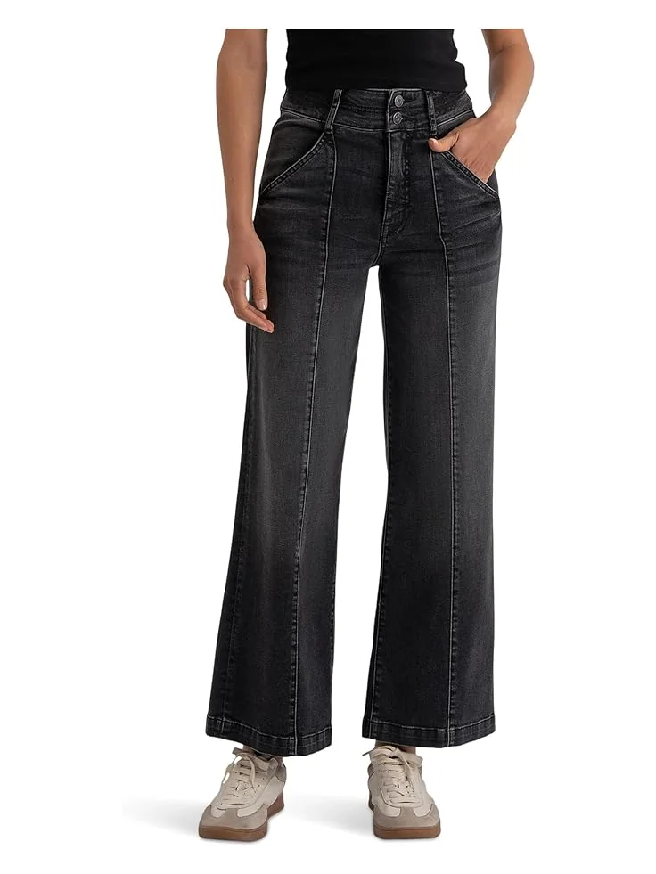 Женские джинсы KUT from the Kloth Meg High-Rise Fab Ab Wide Leg Slanted Front Pockets, Enjoy — 1