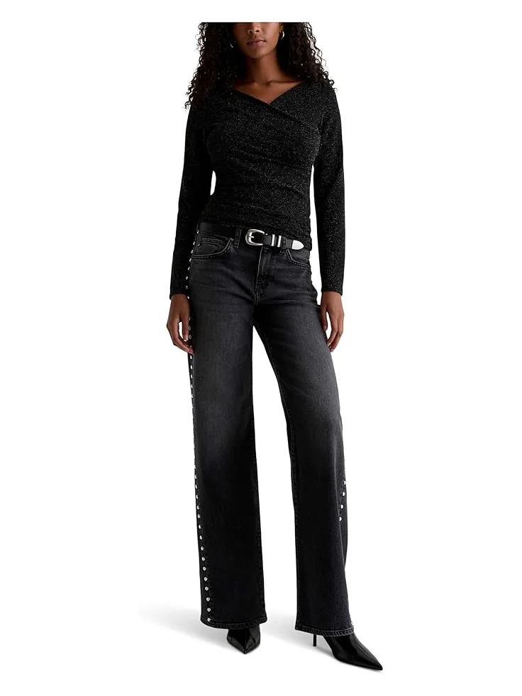 Женские джинсы AG Jeans Adria Low Rise Baggy Wide Leg, Immensity — 5
