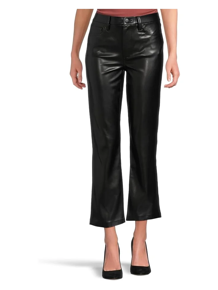 Женские джинсы Joe's Jeans The Lyra Slim Ankle Vegan Leather в черном цвете — 1