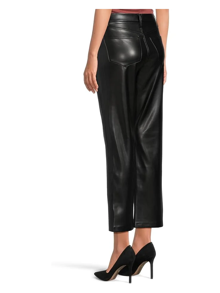 Женские джинсы Joe's Jeans The Lyra Slim Ankle Vegan Leather в черном цвете — 3