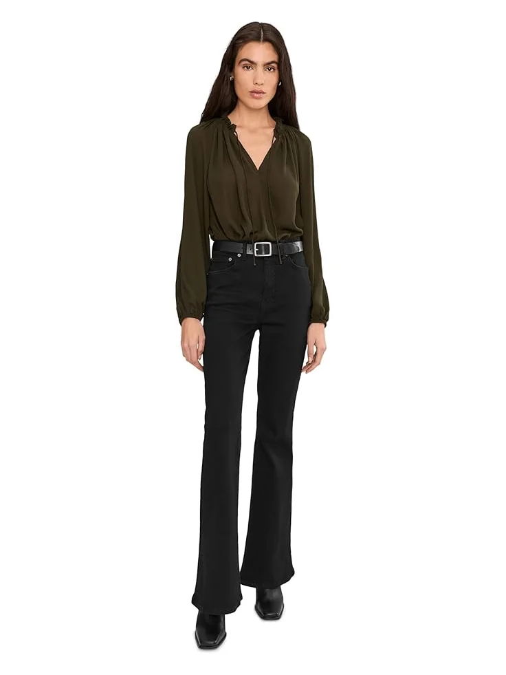 Женские джинсы Madewell Stretch Flare черные — 2
