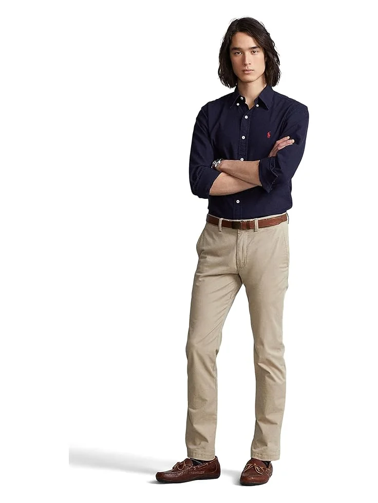 Мужская классическая рубашка Oxford Polo Ralph Lauren Classic Fit Garment Dyed — 4