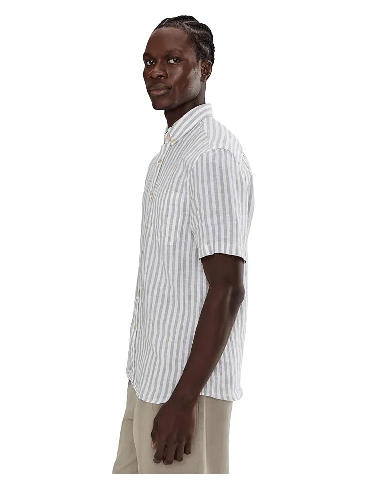 Мужская короткая рубашка Faherty Laguna Linen — 3