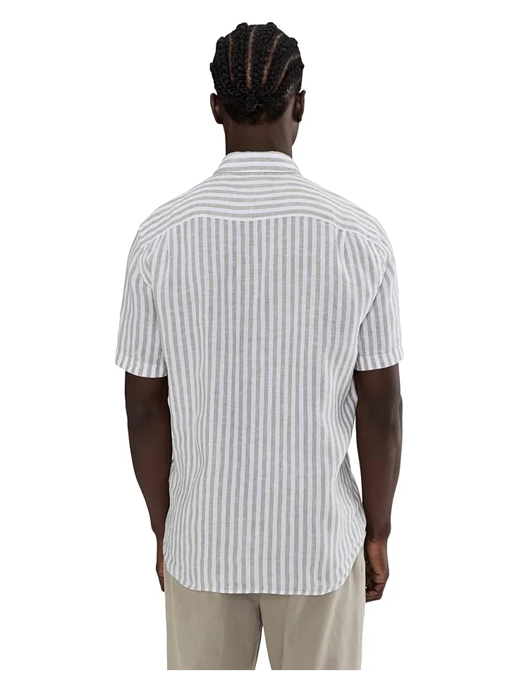 Мужская короткая рубашка Faherty Laguna Linen — 4