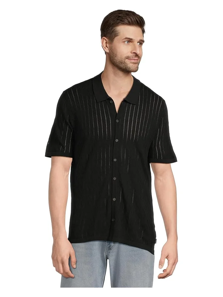 Мужская рубашка John Varvatos Moore Y2525F25 — черный