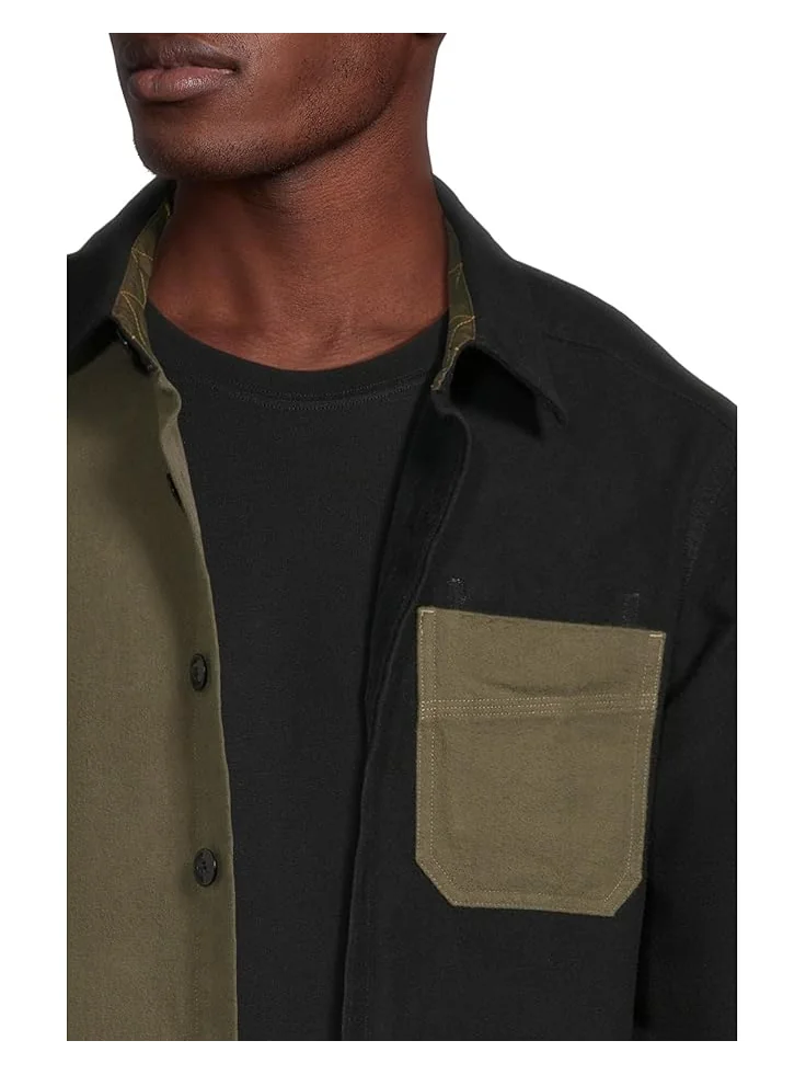 Мужская рубашка L.L.Bean Signature 1933 Chamois Cloth Long-Sleeve Mixed Media Regular — 4