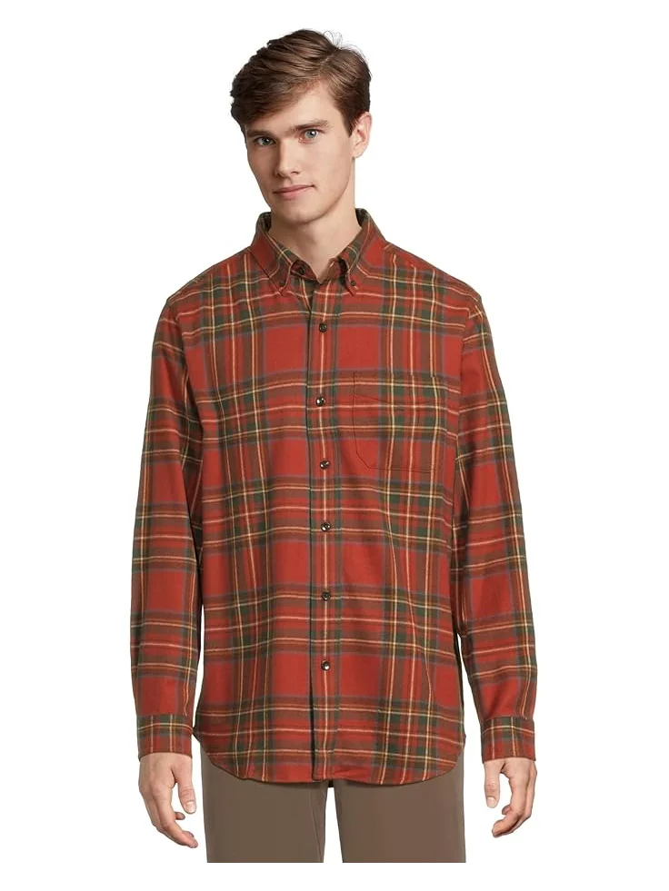 Мужская рубашка L.L.Bean Scotch Plaid Flannel Traditional Fit — 1