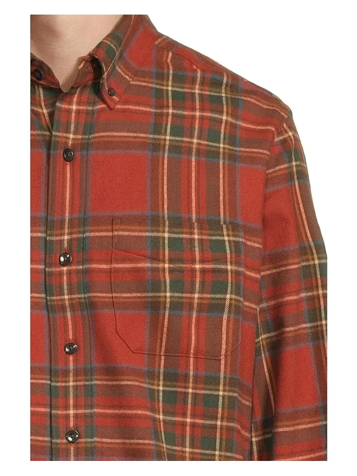 Мужская рубашка L.L.Bean Scotch Plaid Flannel Traditional Fit — 4