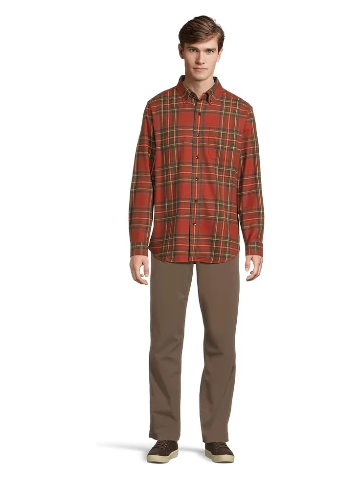 Мужская рубашка L.L.Bean Scotch Plaid Flannel Traditional Fit — 5