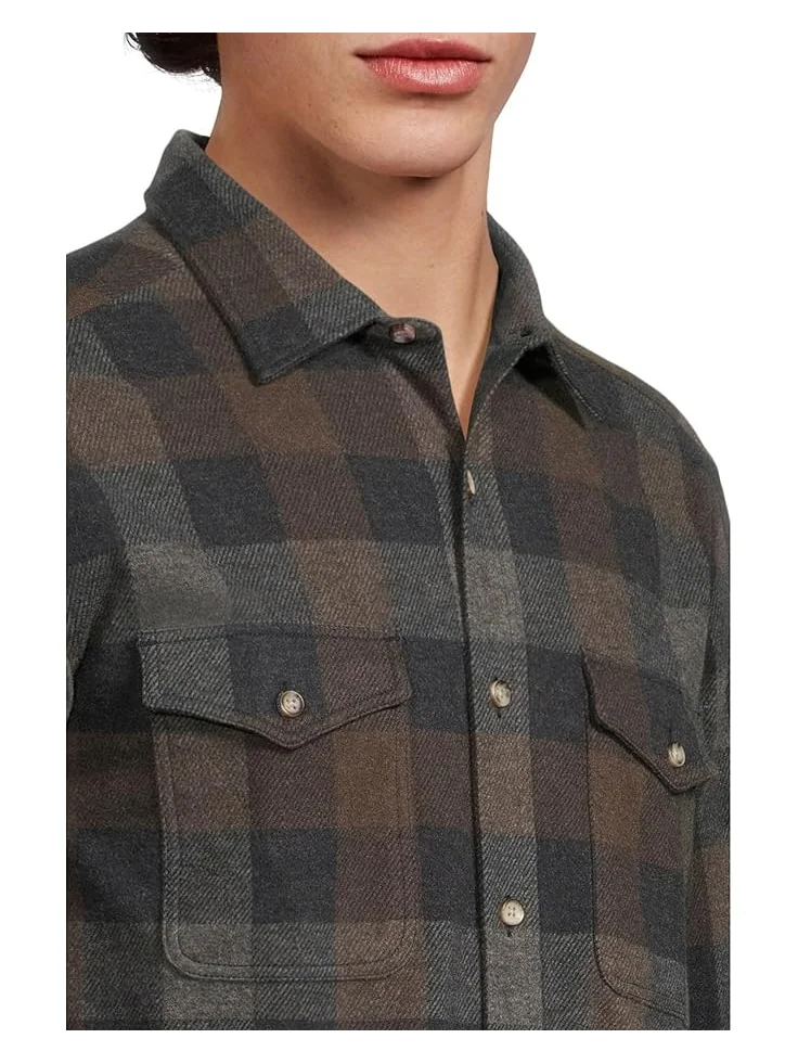 Мужская рубашка Johnston & Murphy Brushed Button-Front Knit — 4