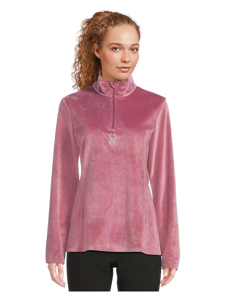Женская футболка Spyder Shimmer Bug 1/2 Zip — фиолетовый