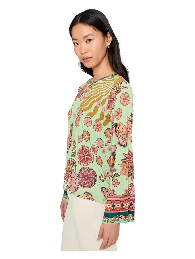 Женская футболка Johnny Was The Janie Favorite Flare Sleeve Crew Neck - End — 3