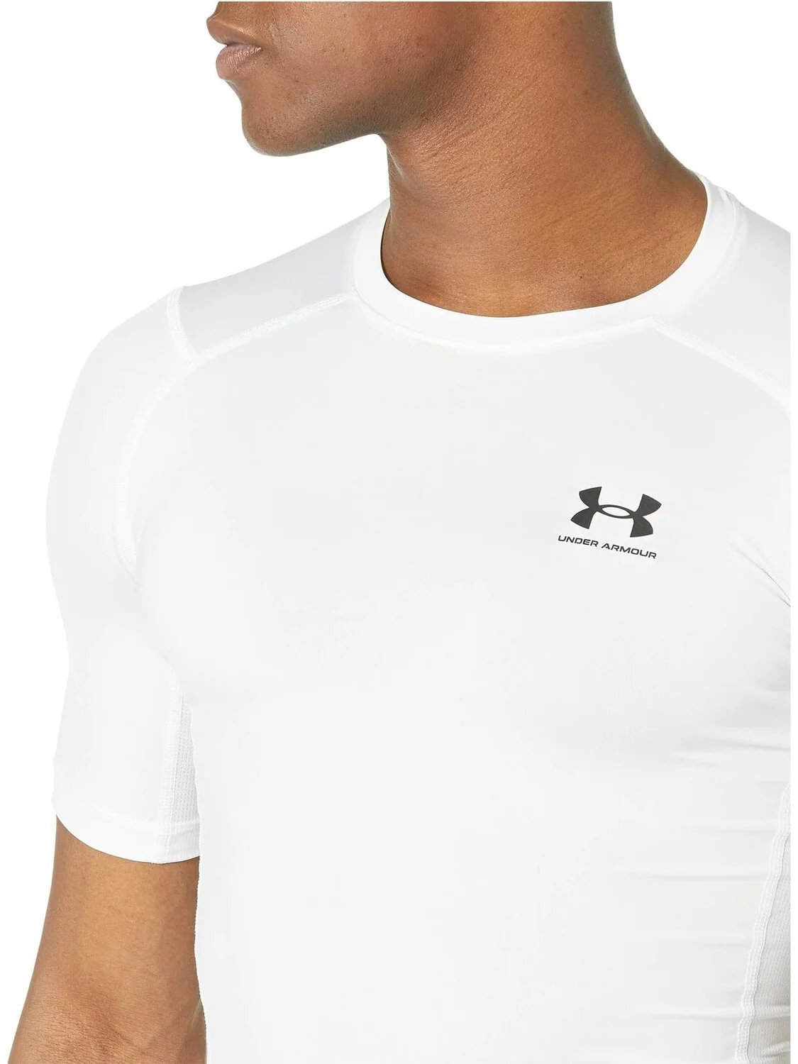 Компрессионный рукав Heatgear Armor с коротким рукавом Under Armour — изображение 3 из 4, белый/черный