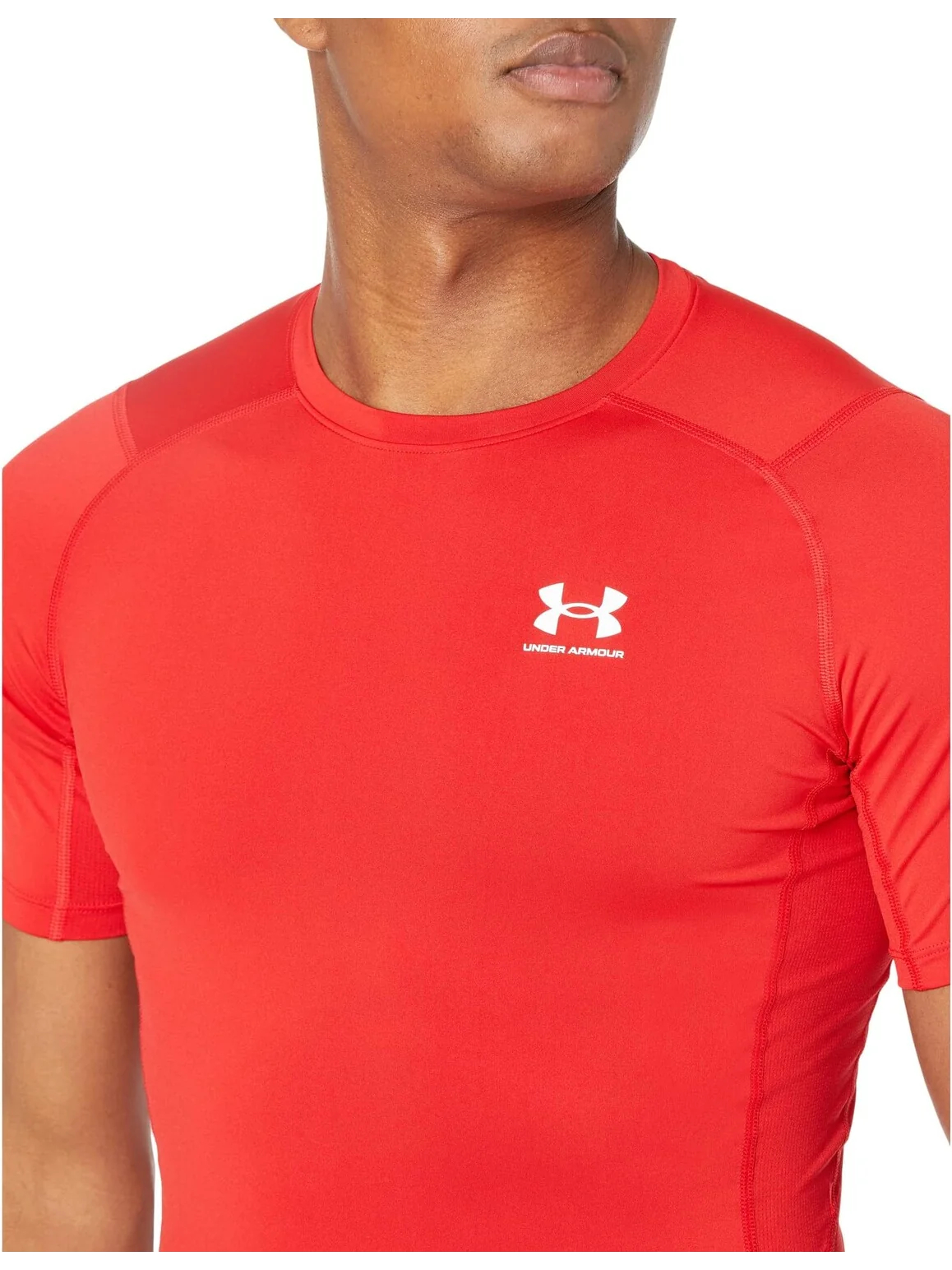 Компрессионный рукав Heatgear Armor с коротким рукавом Under Armour — изображение 3 из 4, красный/белый