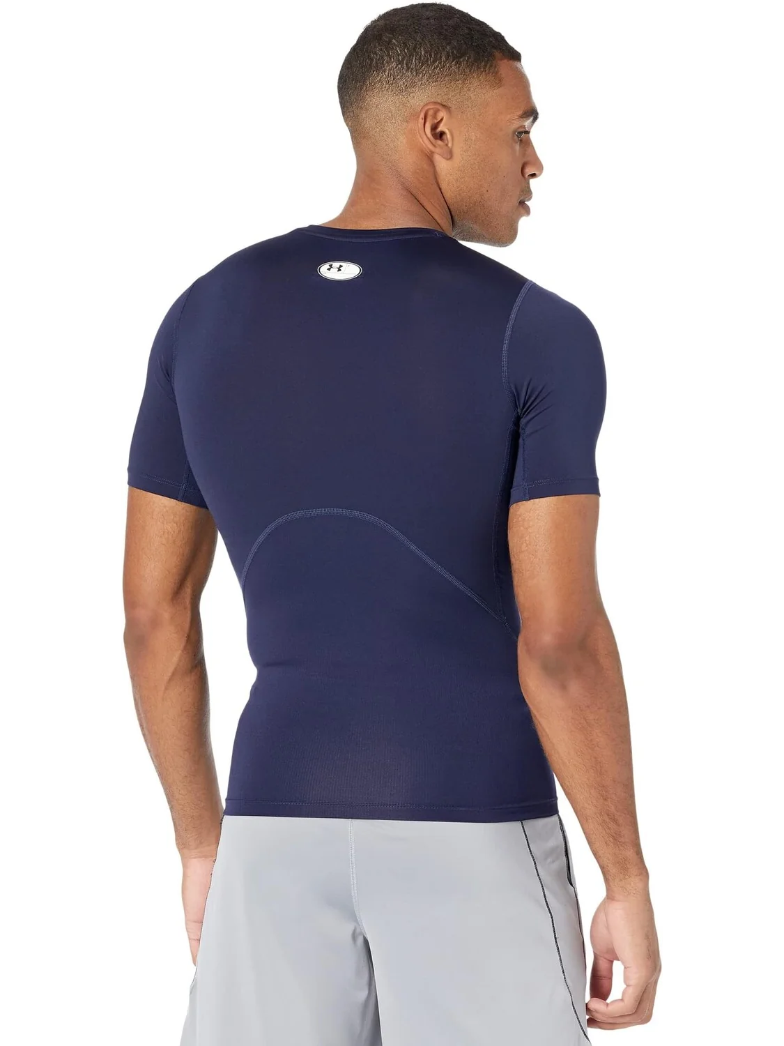 Компрессионный рукав Heatgear Armor с коротким рукавом Under Armour — изображение 2 из 4, темно-синий/белый