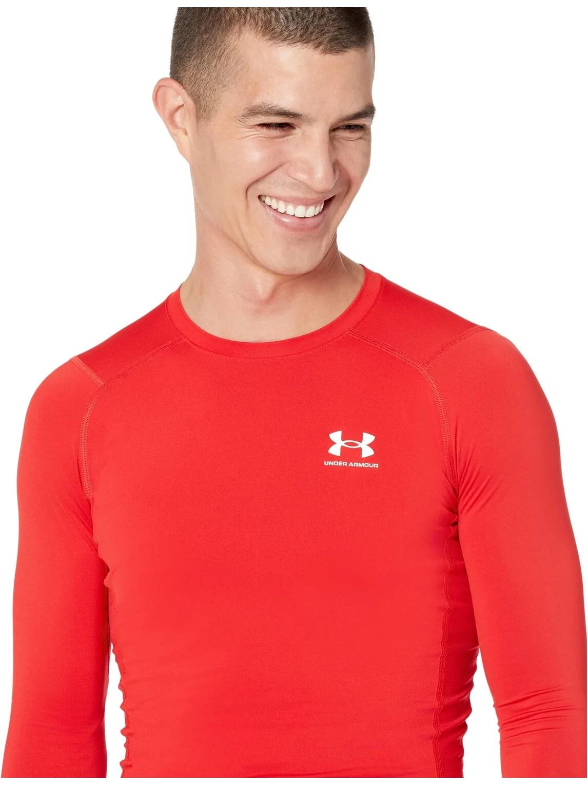 Компрессионный длинный рукав Heatgear Armor Under Armour — изображение 3 из 4, красный/белый