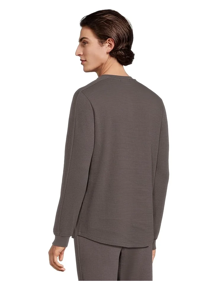 Мужская футболка-поло Barefoot Dreams Waffle Thermal Henley — 3