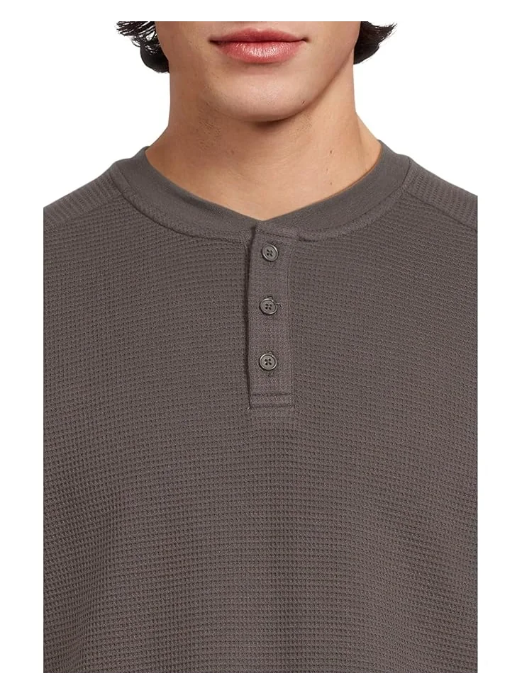 Мужская футболка-поло Barefoot Dreams Waffle Thermal Henley — 4