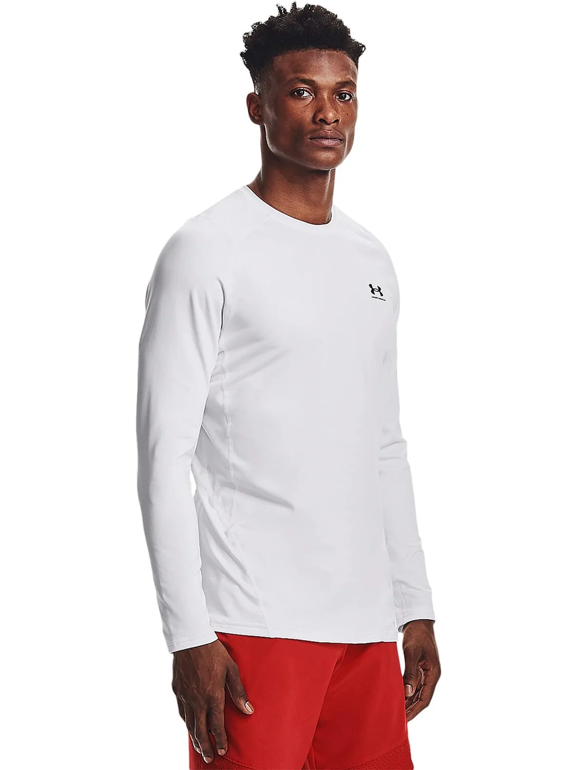 ColdGear Armor Fitted Crew Under Armour — изображение 1 из 4, белый/черный