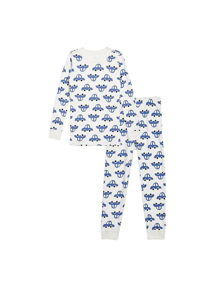 Пижама с динозаврами Long John Pajamas Set Hanna Andersson — розовый