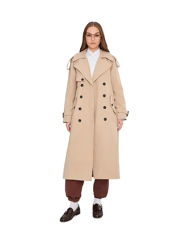 Пальто двубортное макси Relaxed Db Maxi Trench Avec Les Filles — 2