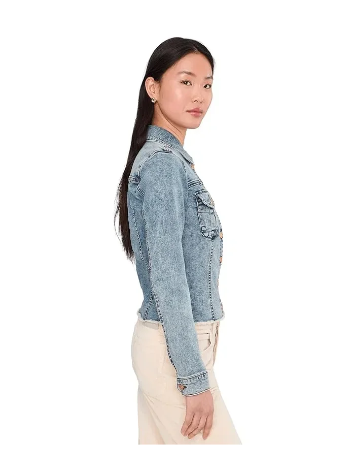 Джинсовая куртка cropped Kara Jacket KUT from the Kloth, Sleek — 3