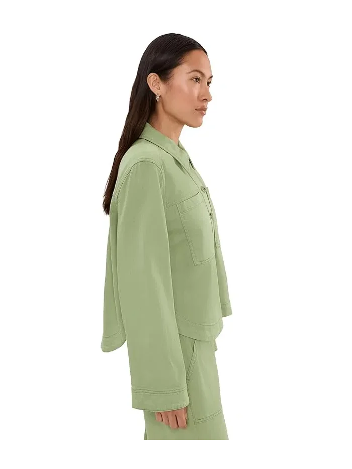 Джинсовая куртка-рубашка Petite High-Low Liverpool Los Angeles — 3