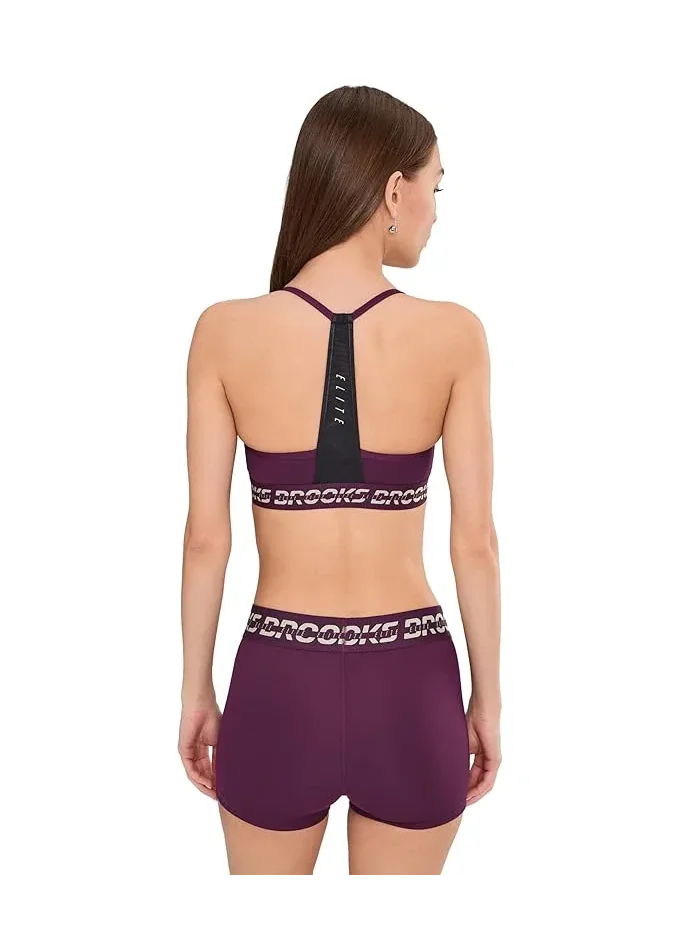 Спортивный бюстгальтер PR Elite Bra Brooks — изображение 4 из 5, фиолетовый