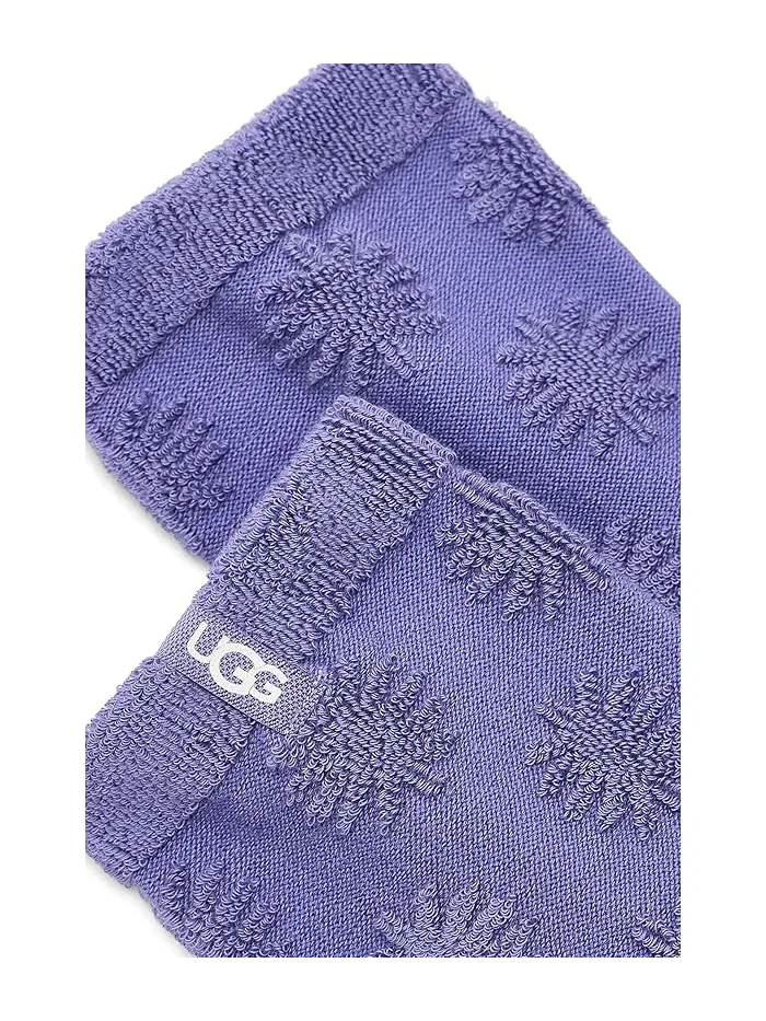 Носки UGG Dallys Terry 3/4 Crew, Dusted Iris Sun Logo — 3
