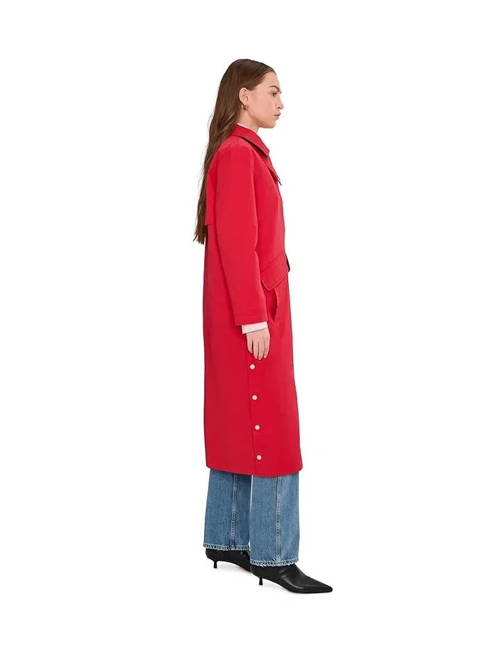 Пальто с защелками по бокам Long Barn Coat Avec Les Filles — 3