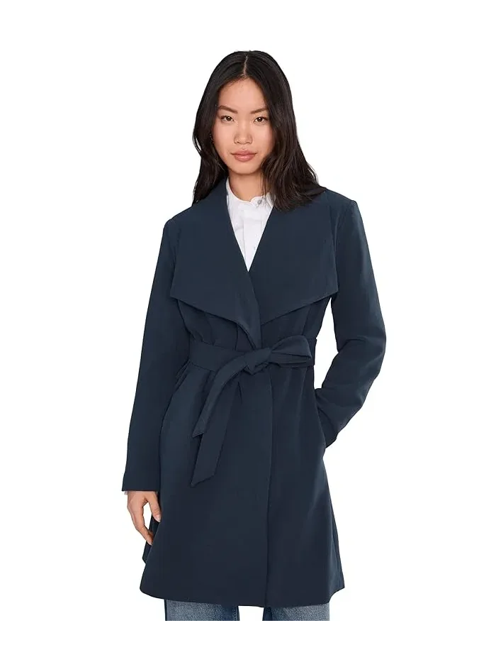 Пальто с поясом Crepe Belted Drape Front Lauren Ralph Lauren — 1