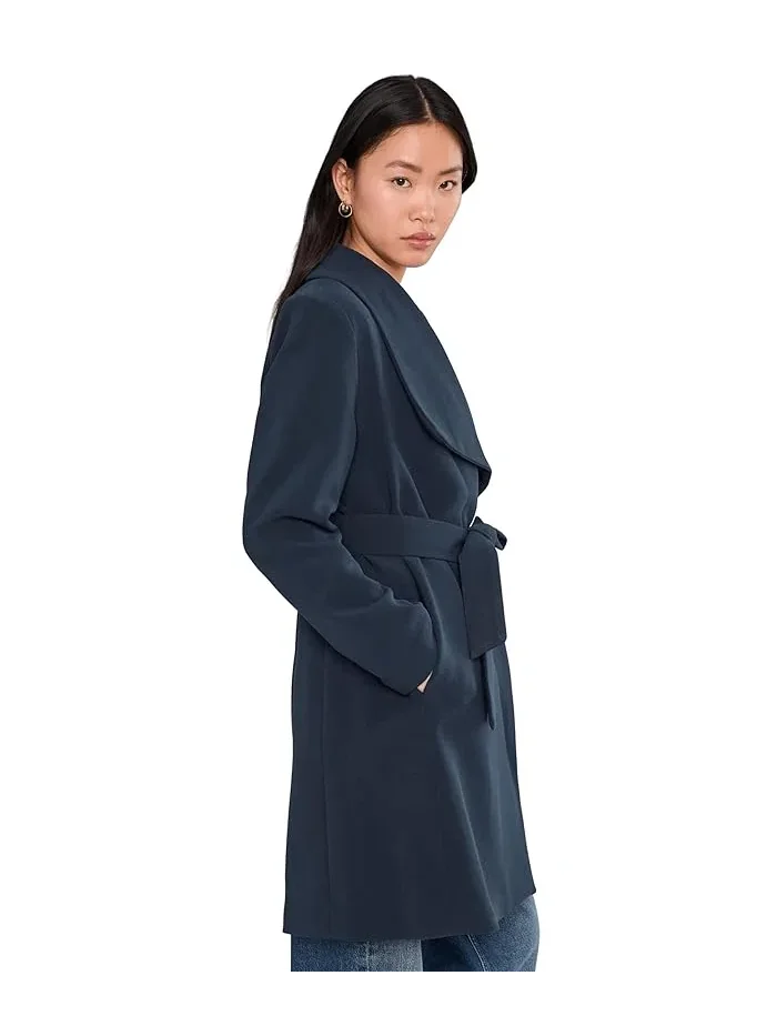 Пальто с поясом Crepe Belted Drape Front Lauren Ralph Lauren — 3