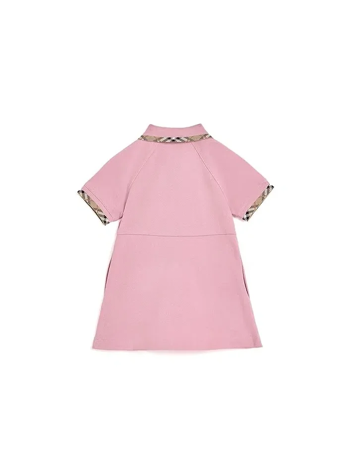 Платье с контрастным принтом Romola Burberry Kids — 2