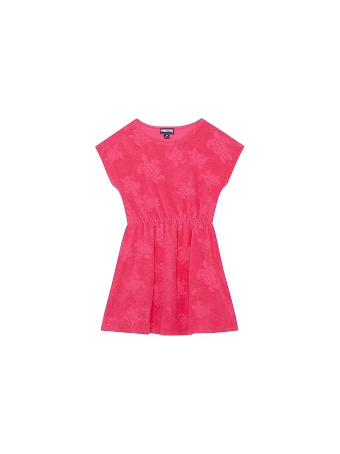 Платье терри короткий рукав Vilebrequin Kids — фиолетовый