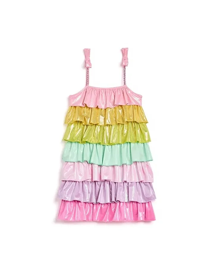Платье с ярусами Rainbow Tiered Shimmer Dress Lola and The Boys — 1