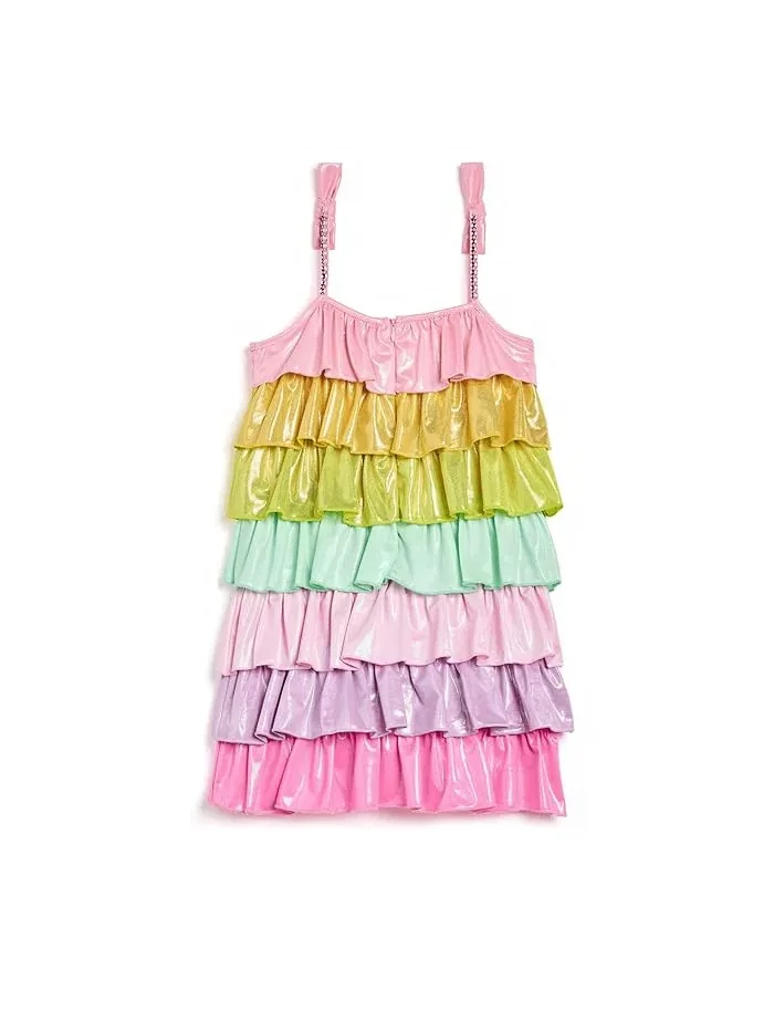 Платье с ярусами Rainbow Tiered Shimmer Dress Lola and The Boys — 2