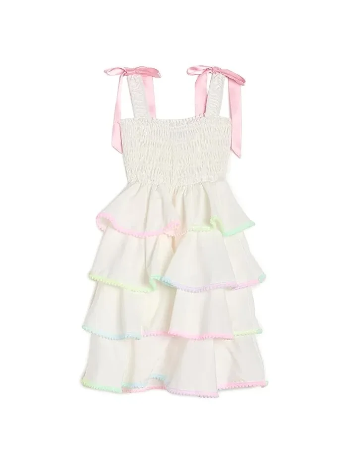 Платье детское с оборками Rainbow Tiered Bow Lola and The Boys — 1