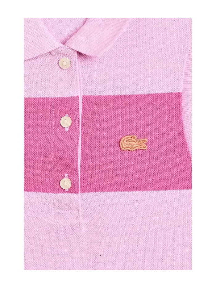 Платье без рукавов в полоску Pique Sleeveless Dress Lacoste Kids, Panorama — 3