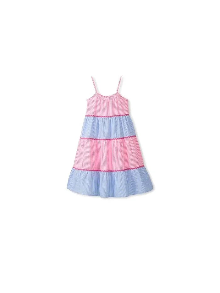 Платье миди на бретелях Mixed Seersucker Strappy Midi Hatley Kids — 1